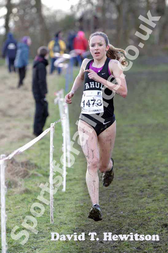 Emelia Gorecka on her way to winning the 2013 BUCS Cross Country Championships.